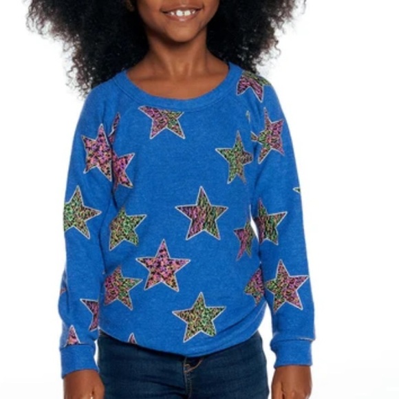 Chaser Girls' star RPET Bliss Knit Raglan Sweatshirt and sweatpants size 12​​​ - Picture 2 of 5